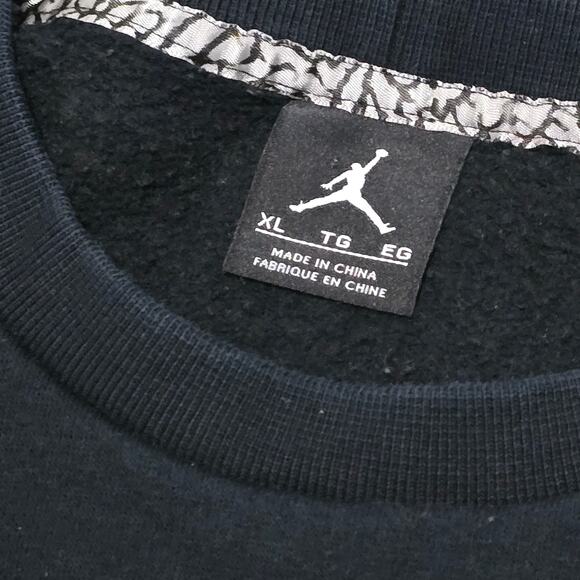 Jordan AIR Crewneck Sweatshirt XL Black Elephant Print - Picture 3 of 3